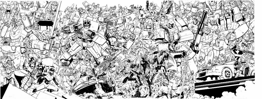 Energon Universe 2026 Third Anniversary Covers (Black & White) by Tom Reilly